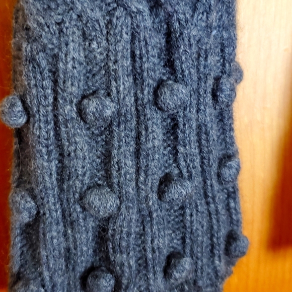 Belted PURE CASHMERE gray sweater small - Picture 4 of 5